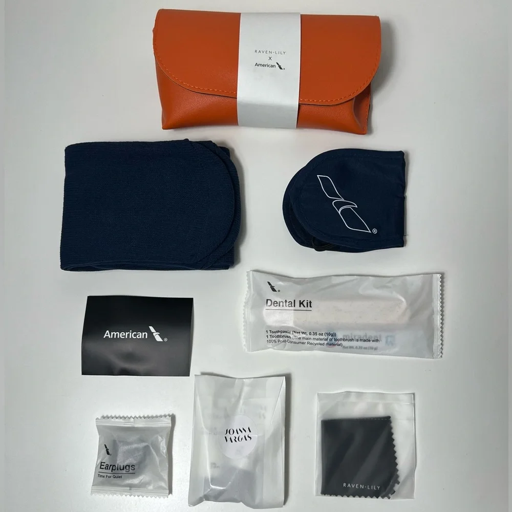 American Airlines X Raven + Lily Premium Economy Business Amenity Travel Kit Bag